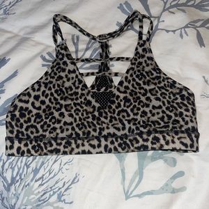 Zyia Leopard Grid Sports Bra